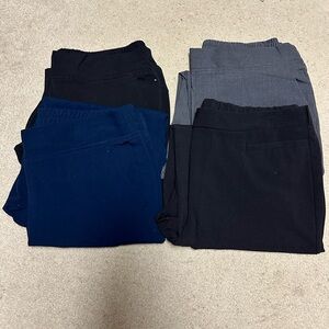 Lot of 4 Time and Tru Women's Trousers - 2 Black, Navy, Gray